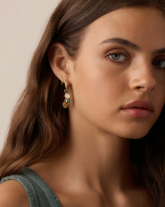 Beach cluster hoops - gold