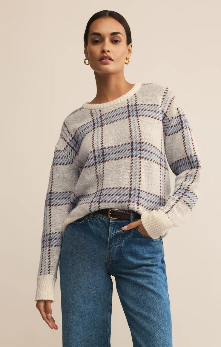 Junction plaid sweater - natural