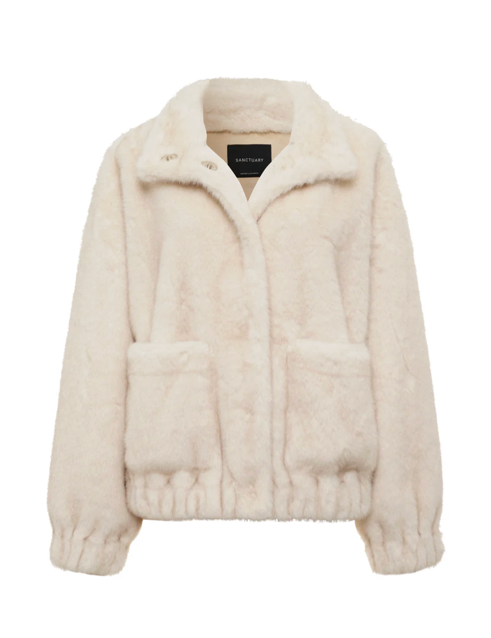 Coco faux fur jacket - almond cream