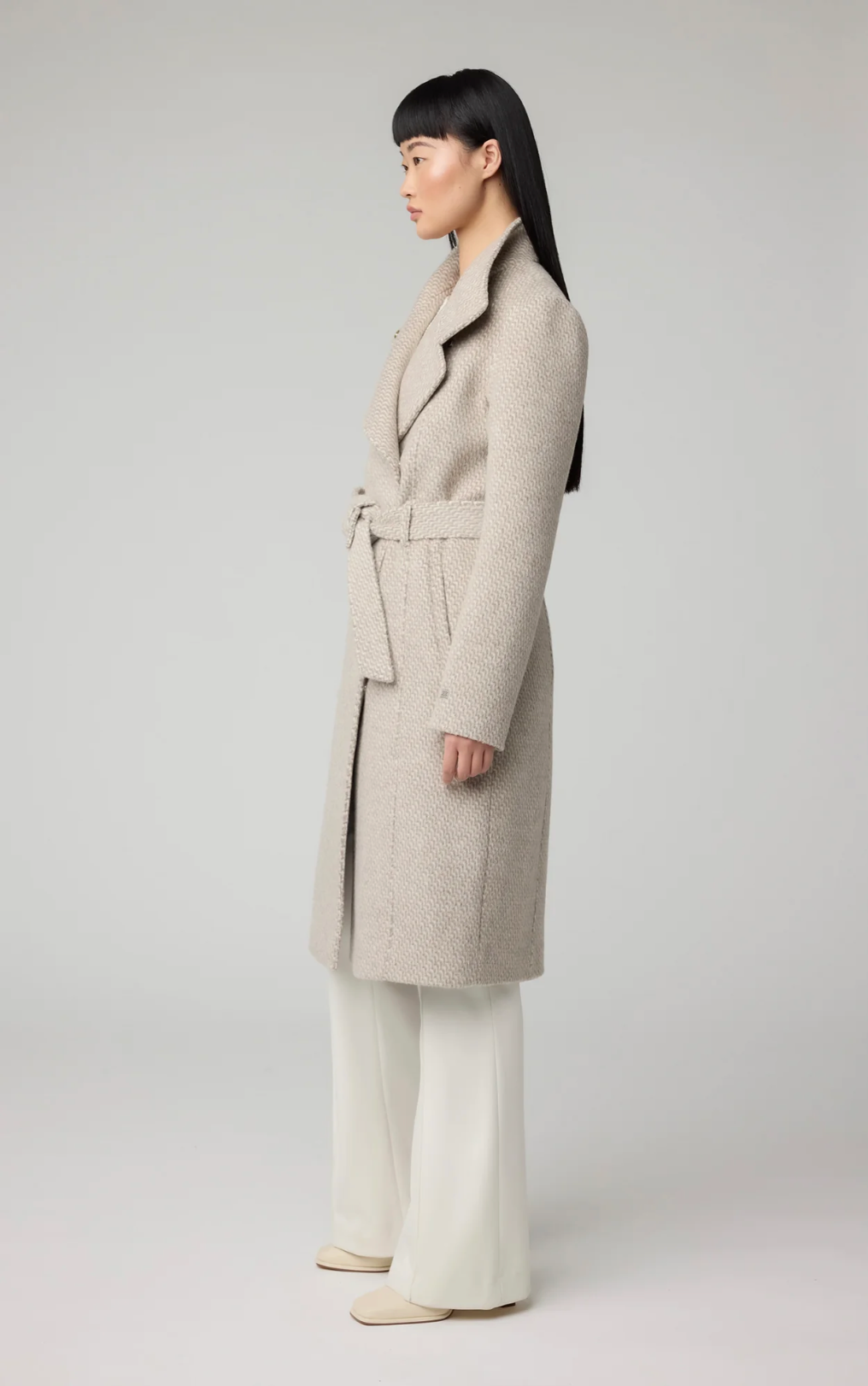 Genie wool coat with belt - hush