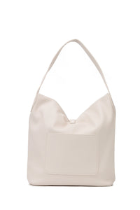 Sandy vegan leather shoulder bag - vanilla