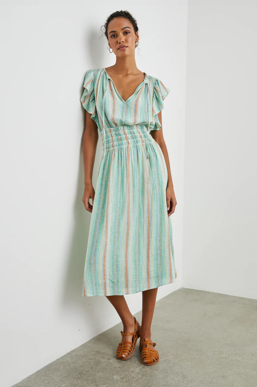 Iona dress - seaview stripe