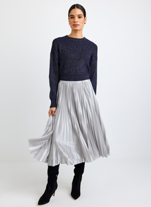 Pleated skirt - silver shimmer