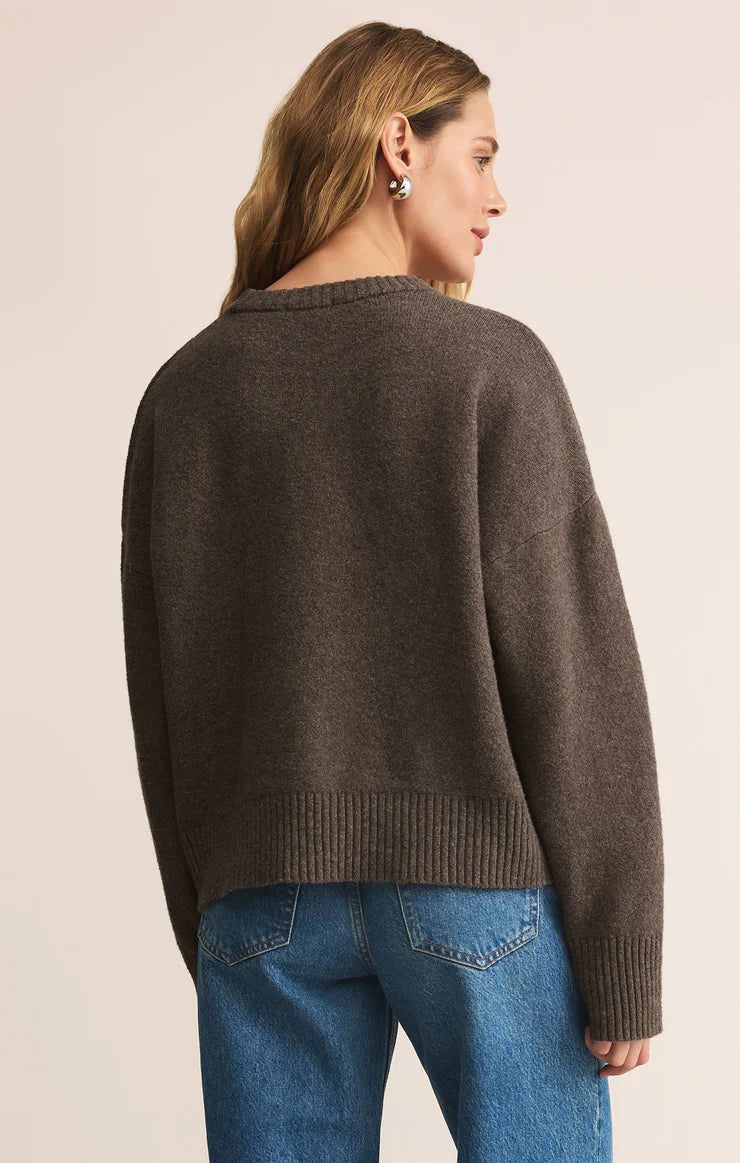 Cirrus cozy sweater - burnt ash heather