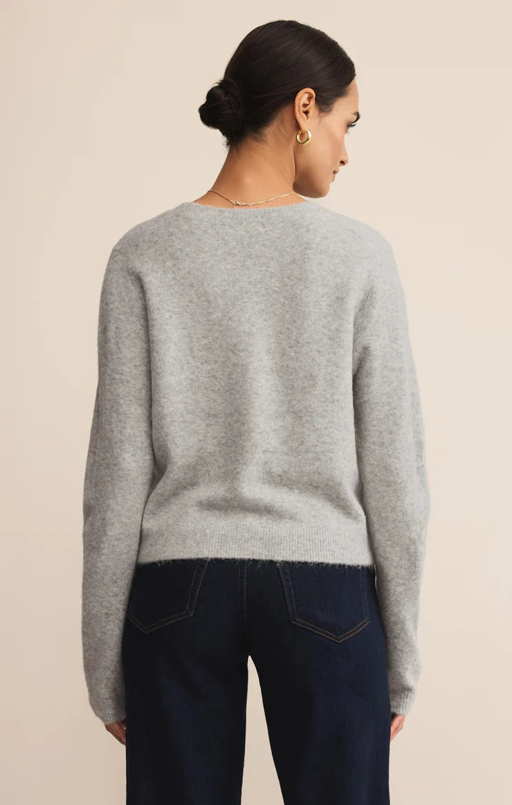 Medina cozy cardigan - light heather grey
