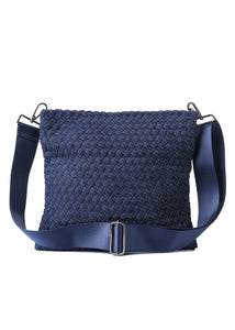 Val convertible woven crossbody - indigo