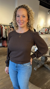 Emery crew neck top - java