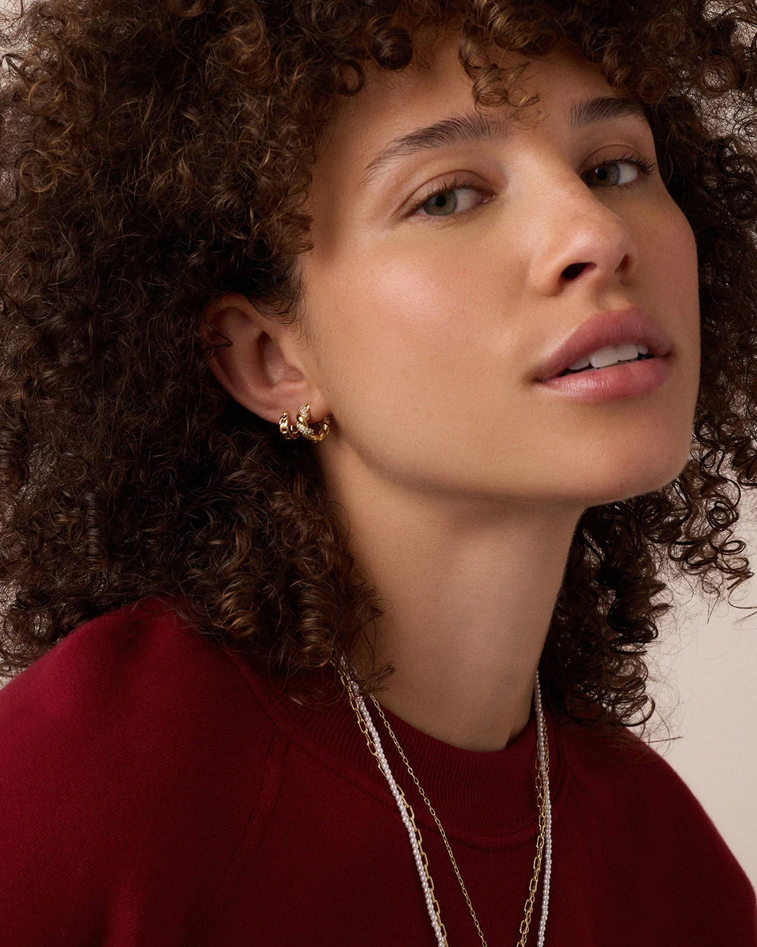 Crew shimmer huggies - gold