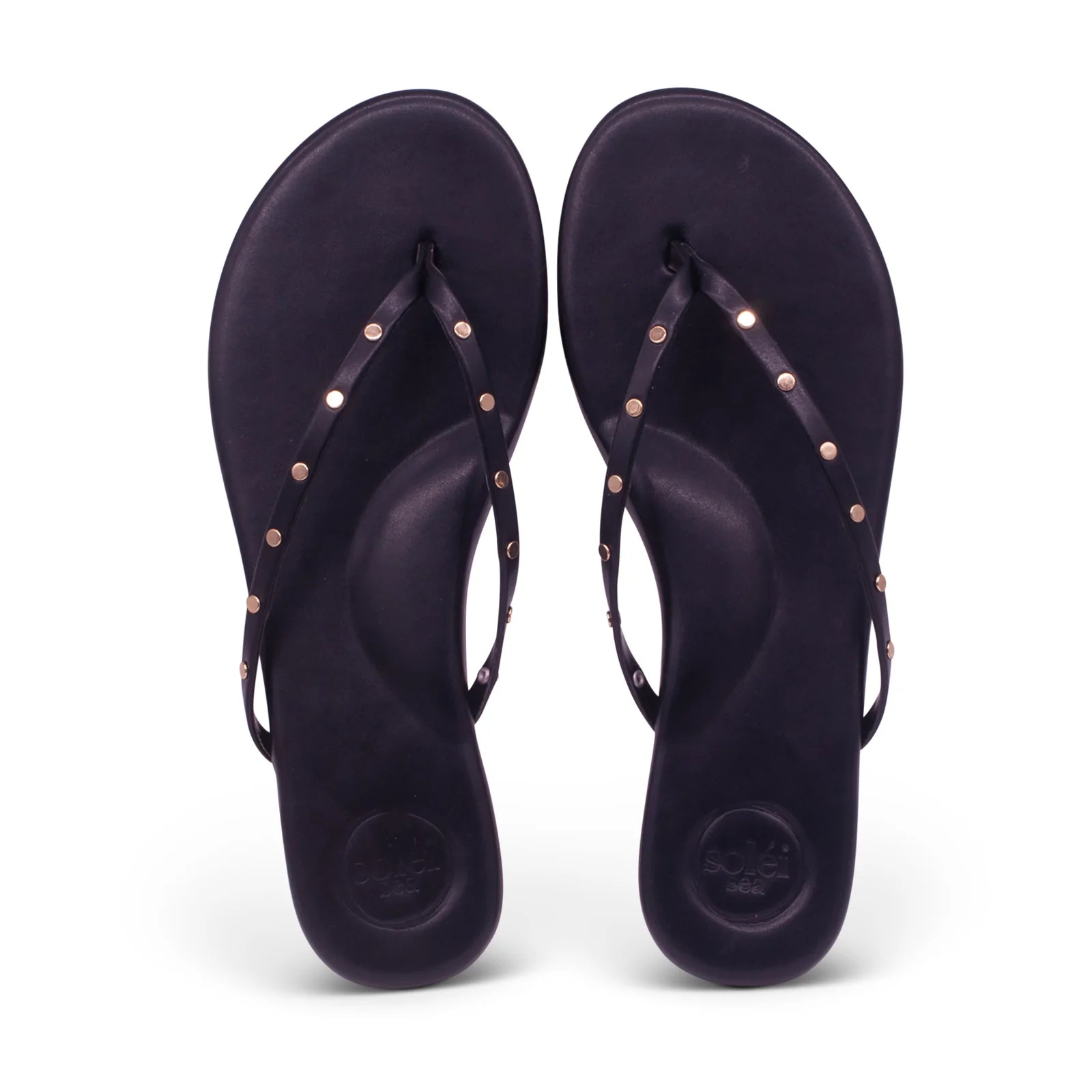 Indie elvis sandals - black with studs