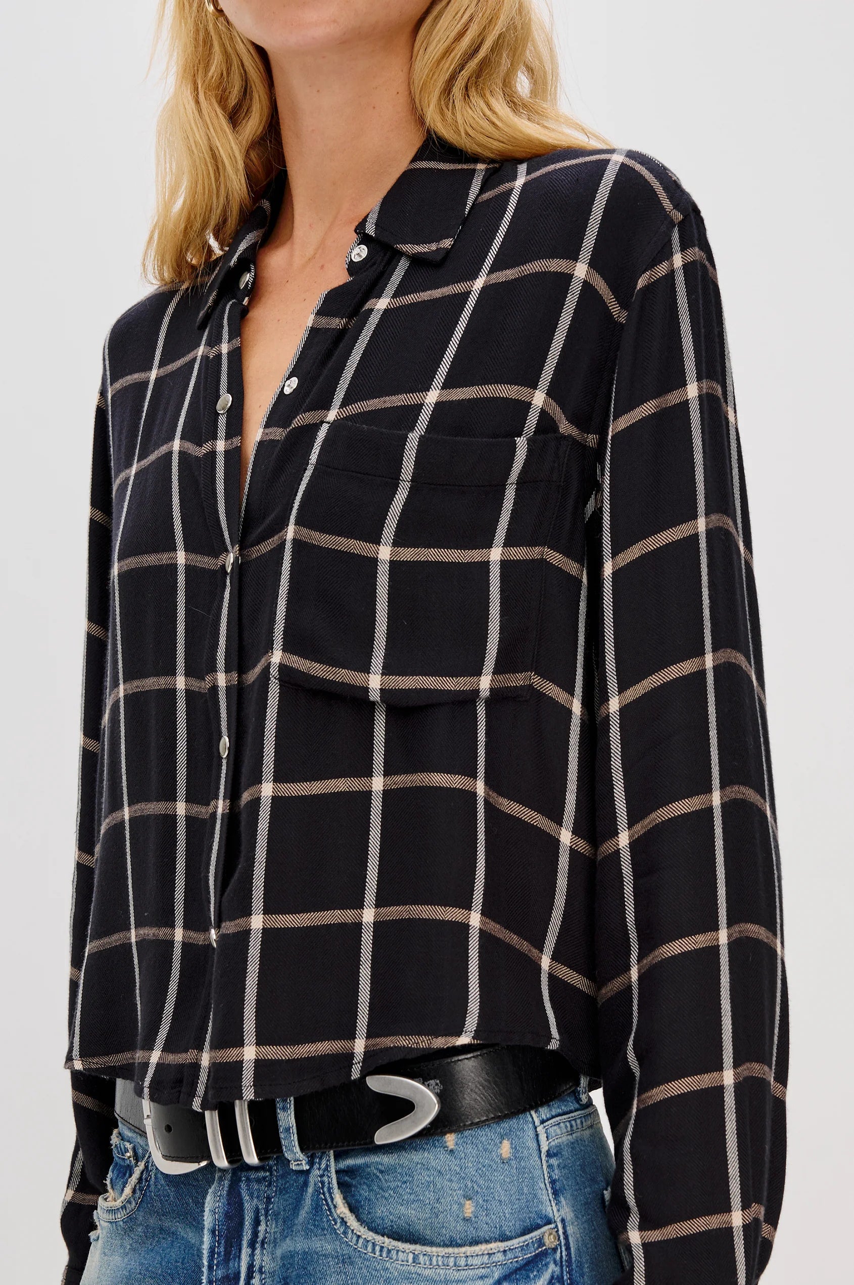 Malin shirt - onyx sand birch