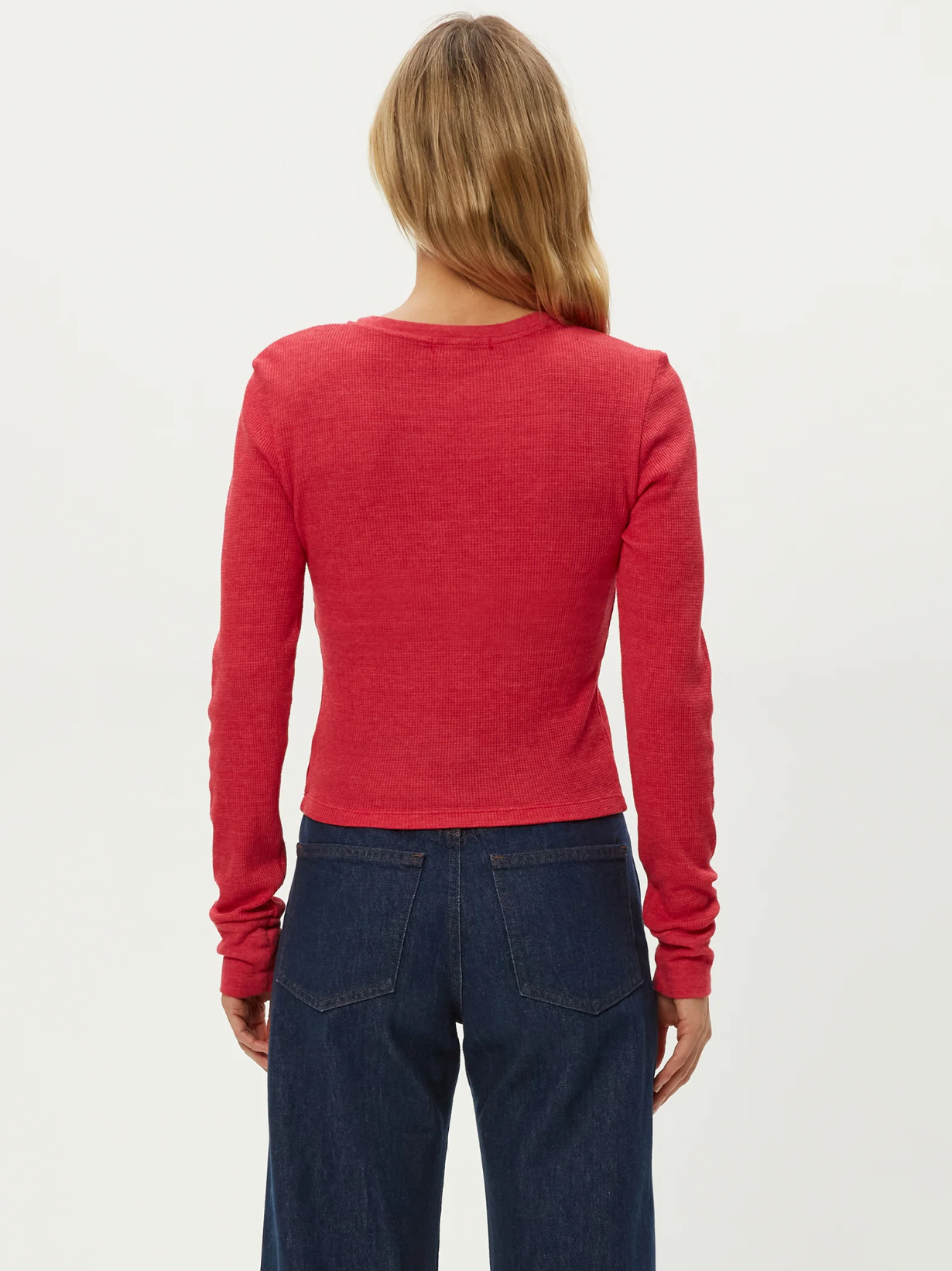 Palmer thermal cropped tee - poppy