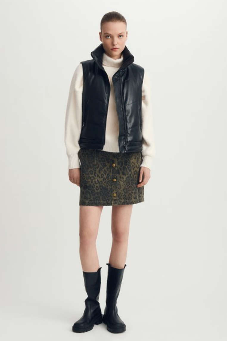 Nox reversible vest - black / sherpa