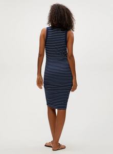 Demi striped ribbed dress - nocturnal stripe