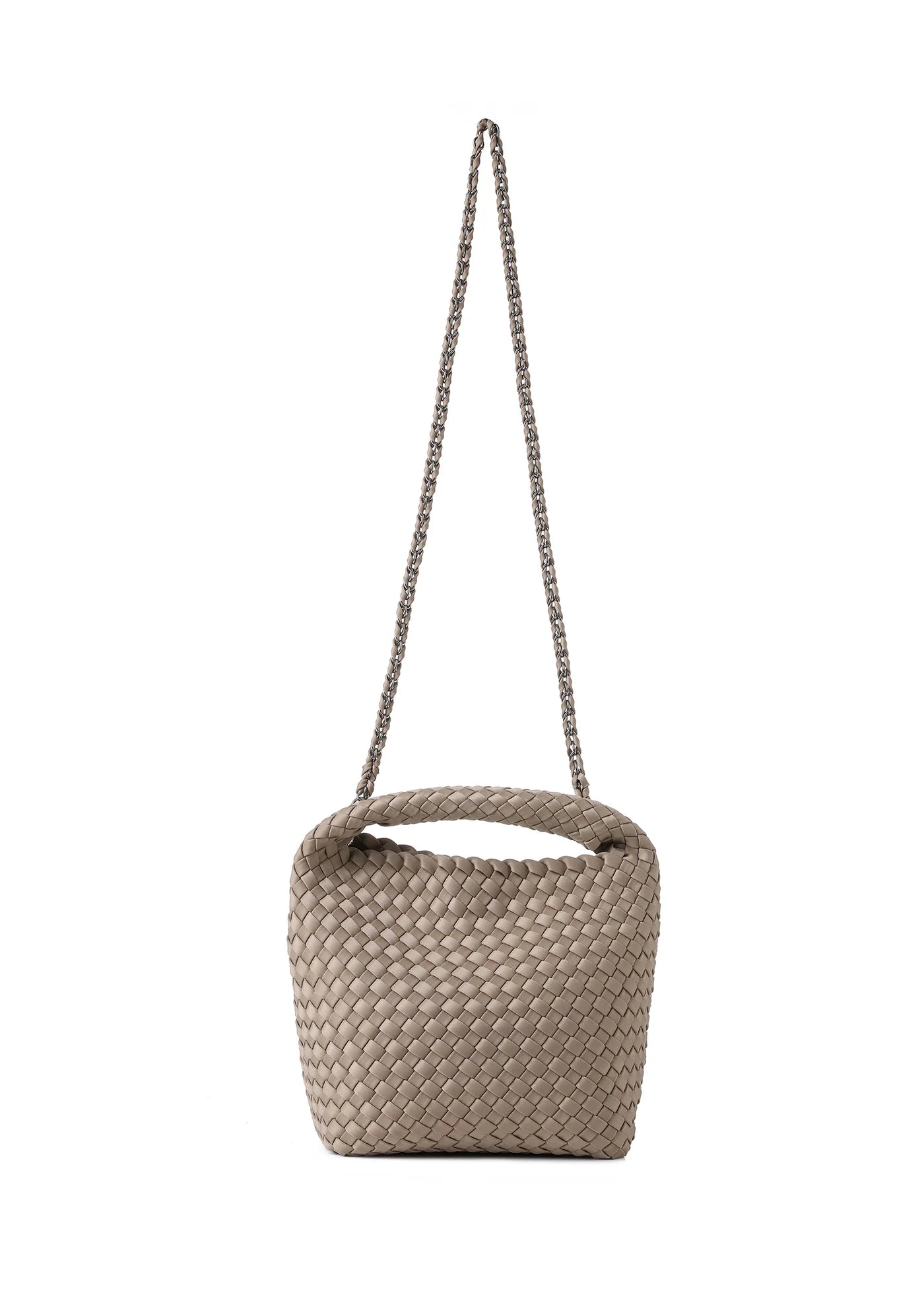 Shelly woven bucket bag - taupe