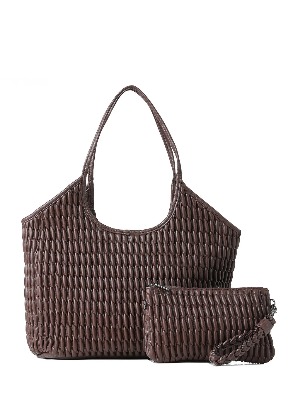 Isla tote - chocolate brown leather