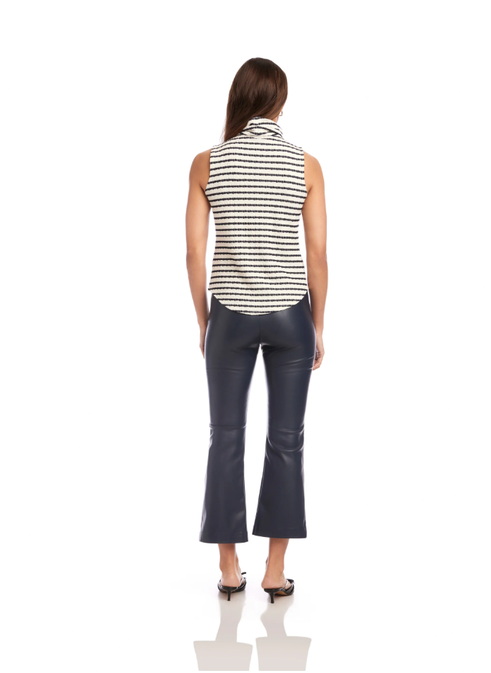 Abbey Turtleneck Tank - stripe