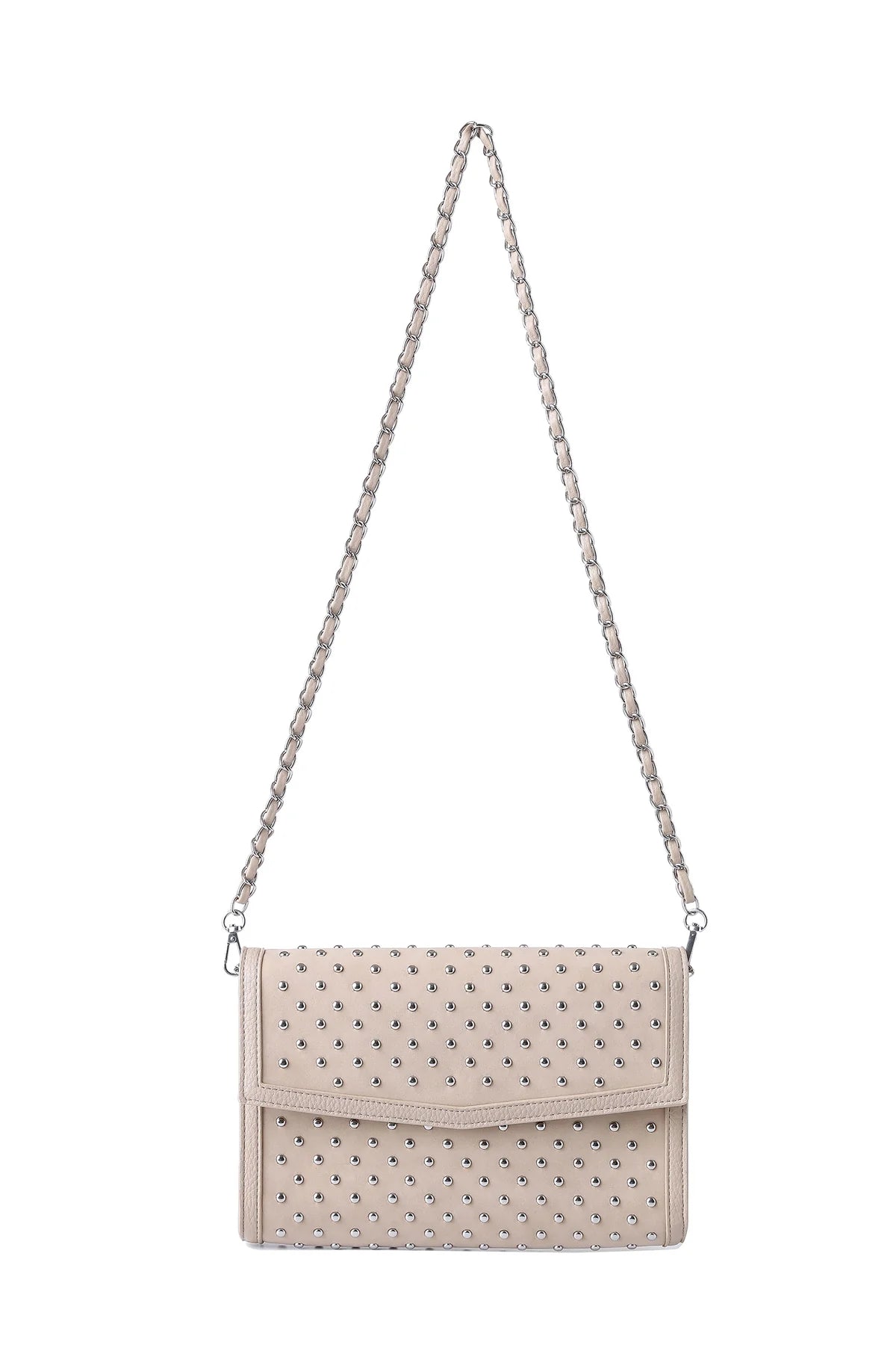 Beth clutch - wheat suede