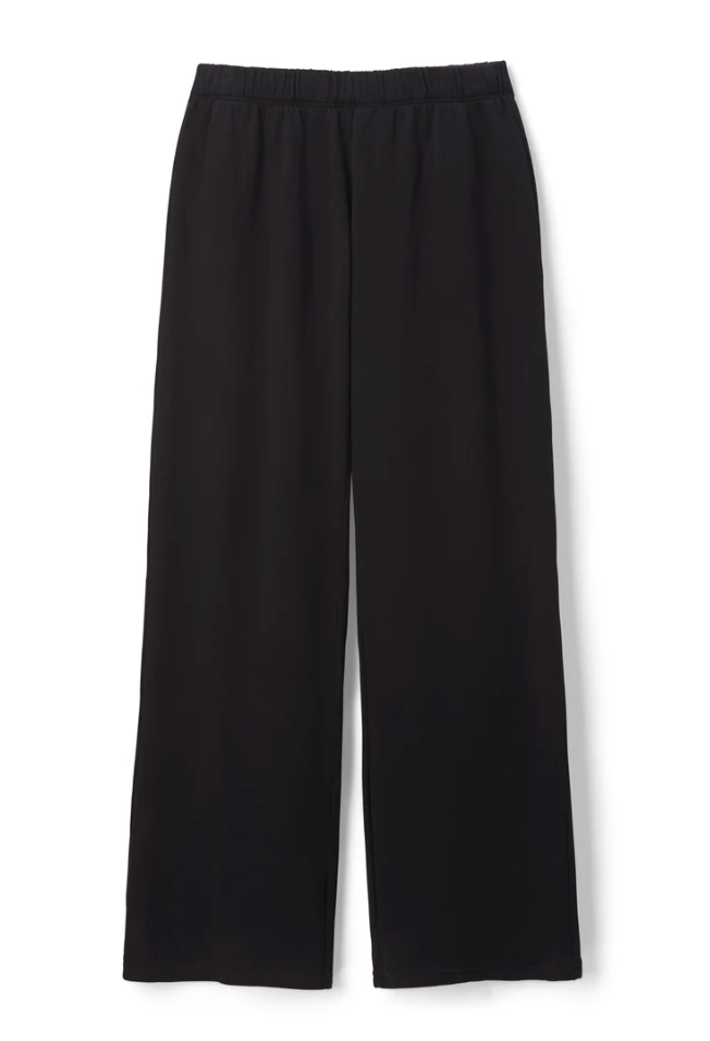 Nora french terry easy pull on pant - true black