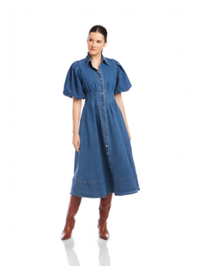 Esme Midi Dress - denim