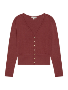 Colette cardigan top - russet
