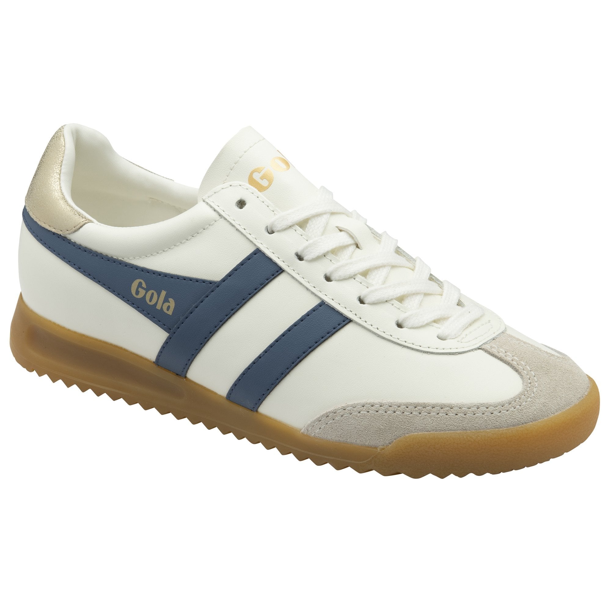 Torpedo leather sneakers - off white / moonlight / gold