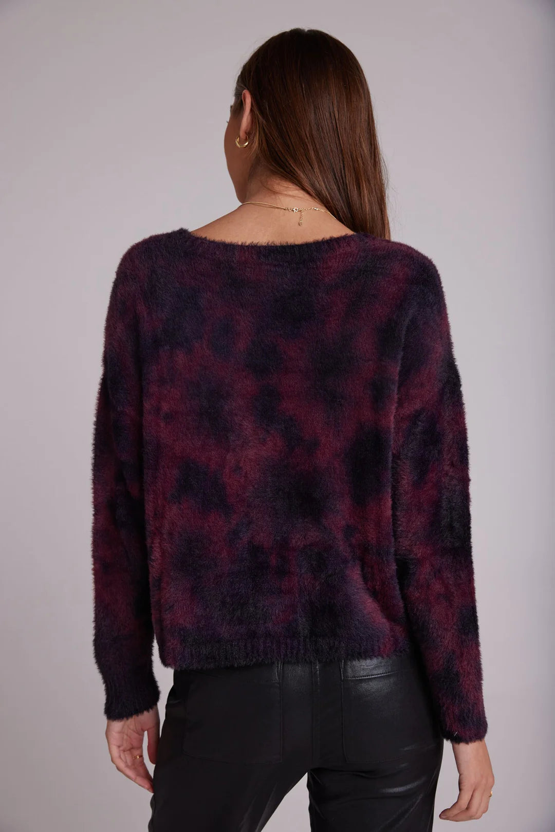 Slouchy sweater - sangria cloud dye