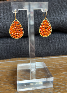 Posh mini earrings - carnelian