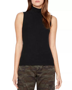 Essential sleeveless mock neck top 2.0 - black