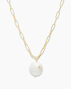 Reese pearl necklace - gold
