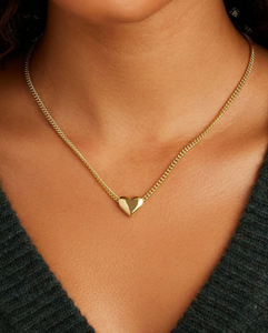 Lou heart charm necklace