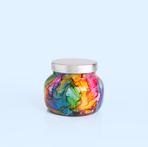 Volcano Rainbow Watercolor Petite Jar Candle - 8oz