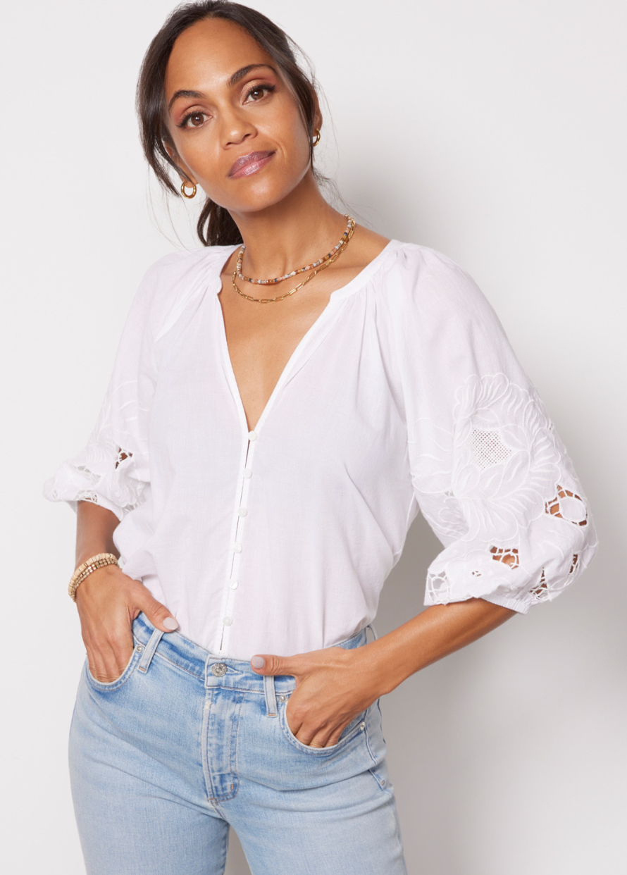 Lea blouse - bright white