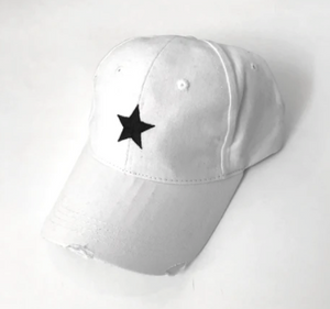 Baseball cap - white / black star