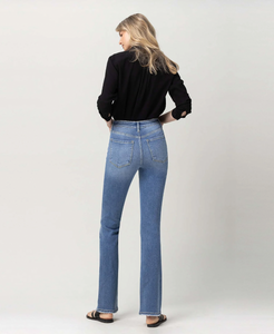 F4756 - High rise mini bootcut - allium