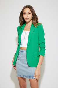 Madison crepe blazer - kelly green