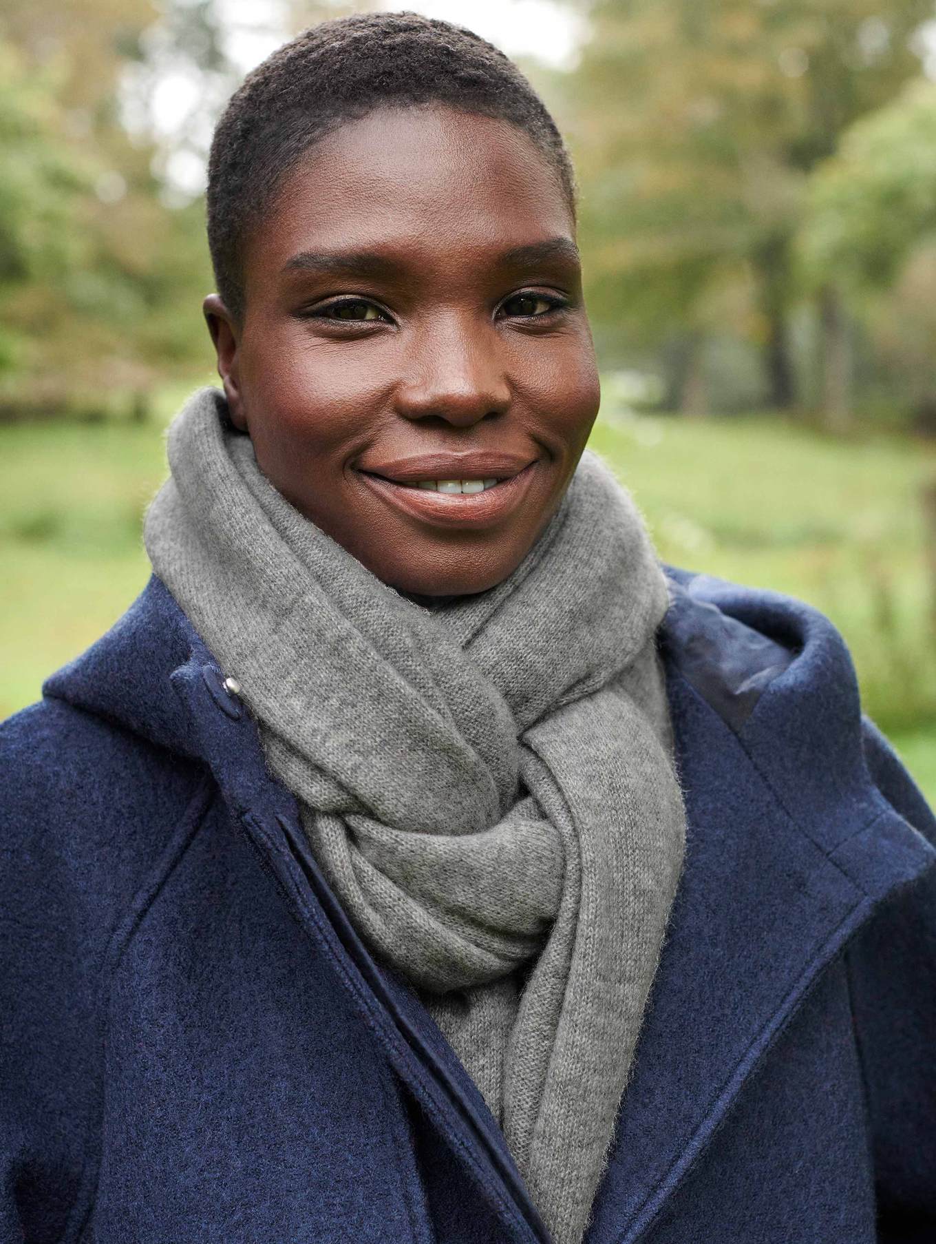 Cashmere scarf - grey heather