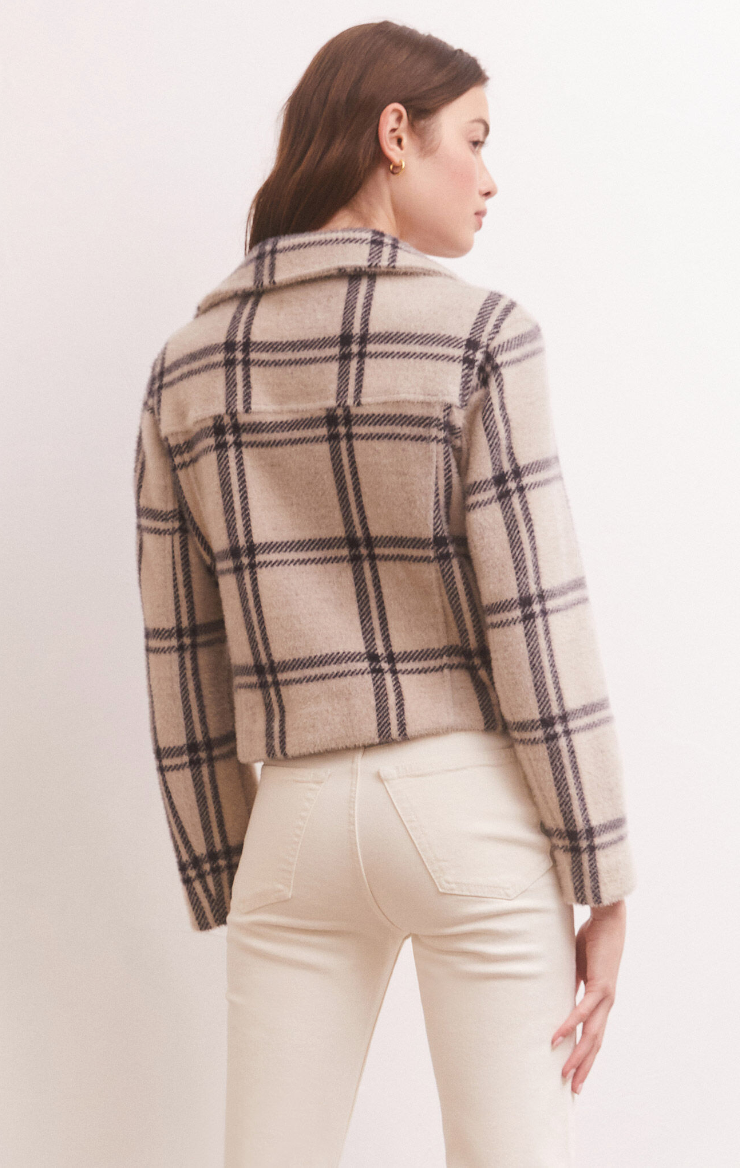 Wakefield plaid jacket - off white
