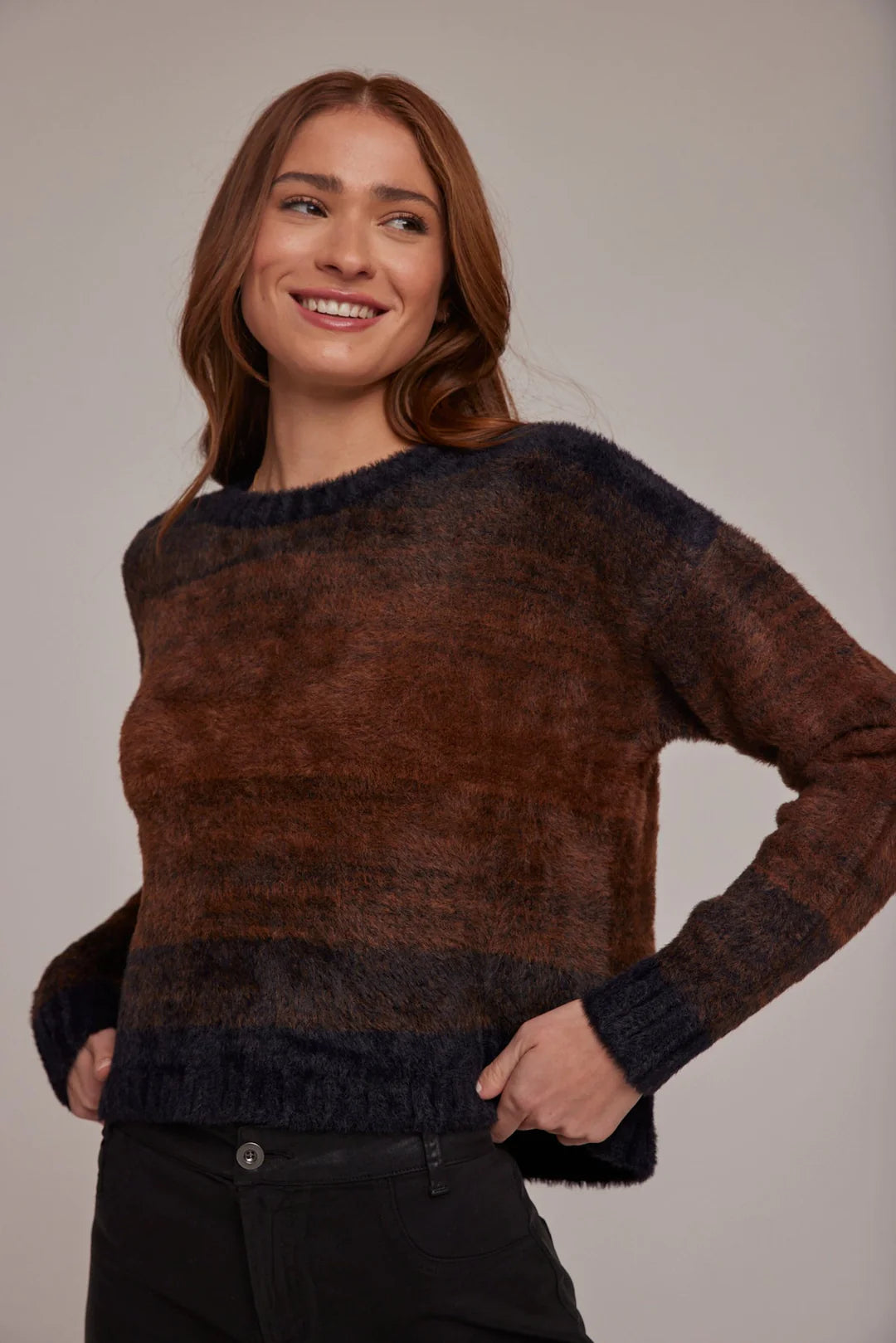 Slouchy sweater - chocolate ombre