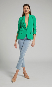 Madison crepe blazer - kelly green