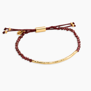 Power gemstone bracelet - garnet / gold