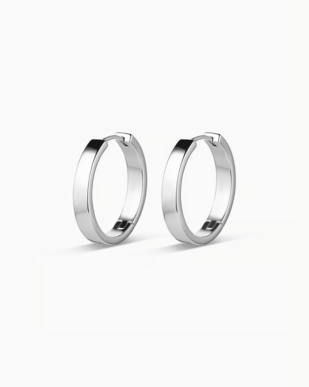 Rose hoops - silver
