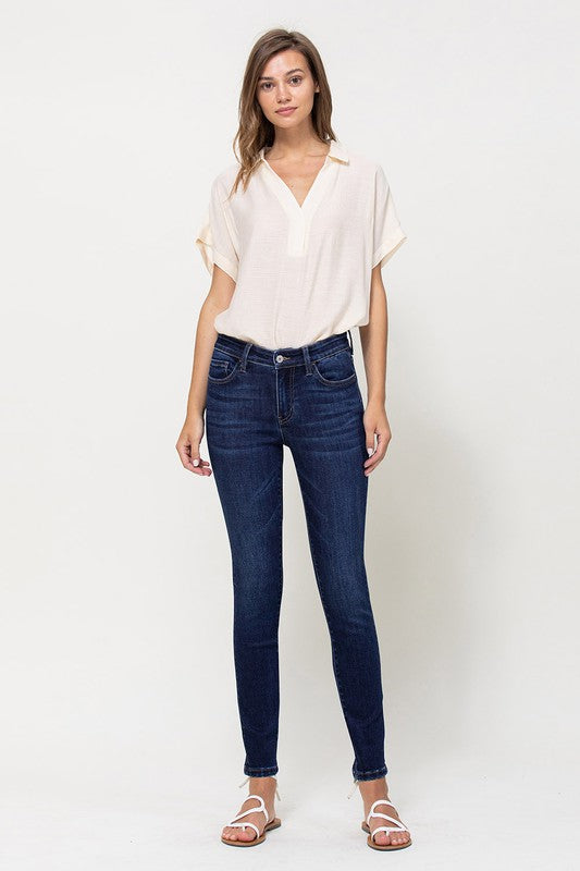 V2423D - high rise skinny - dark wash