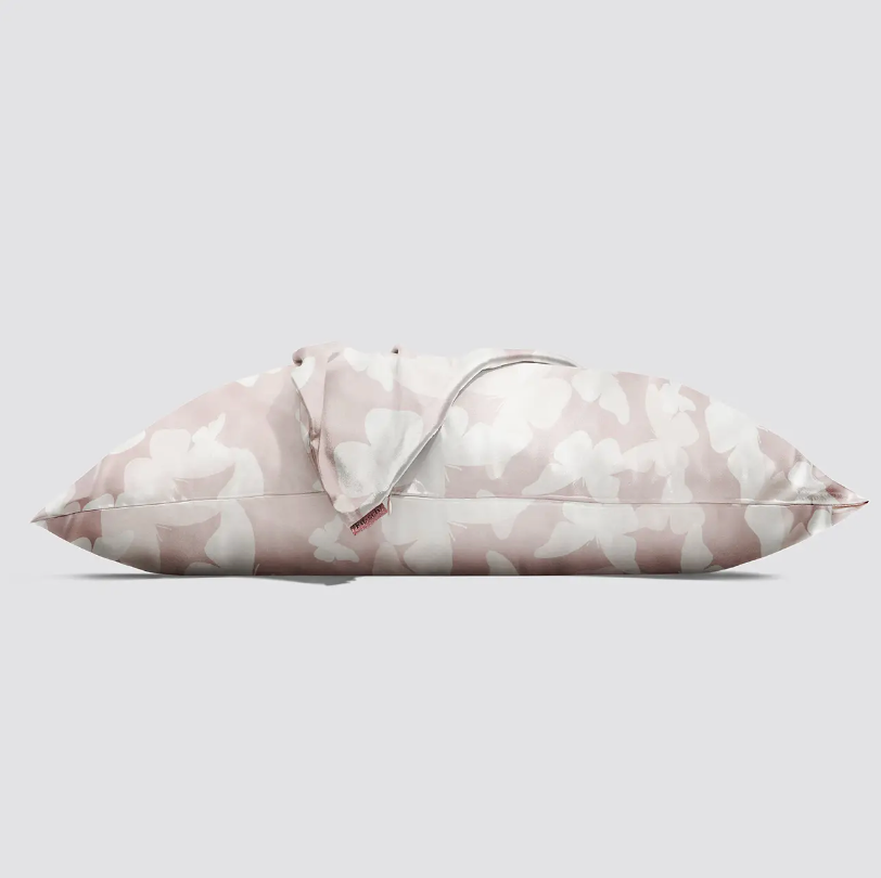 Satin pillowcase - champagne butterfly
