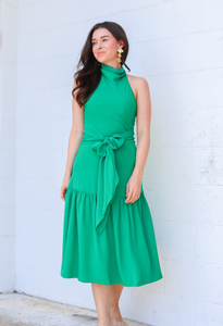 Bowden dress - dark green