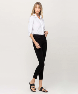 Y2849 - Mid rise ankle skinny - raven