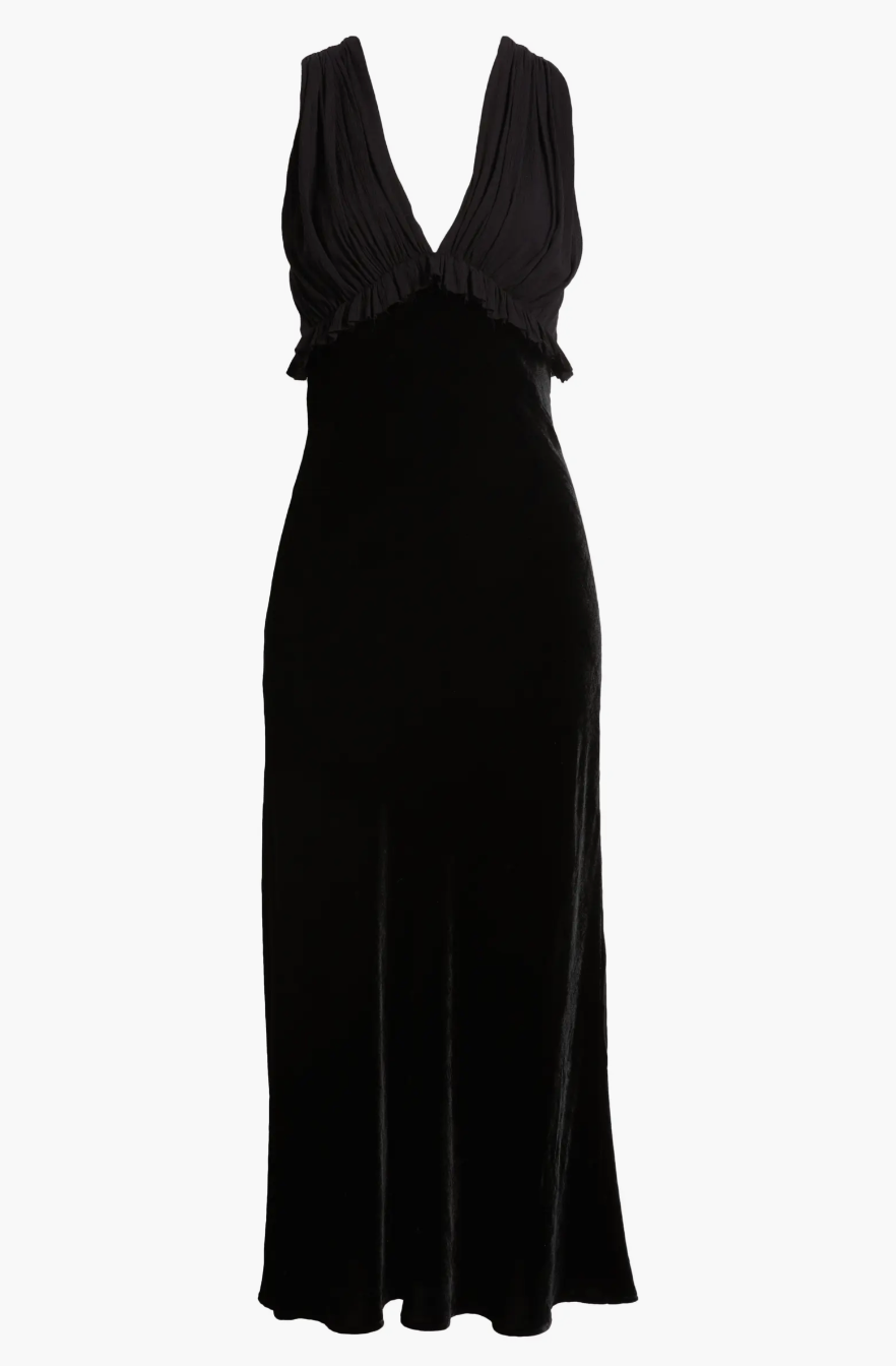 Gilda dress - black velvet