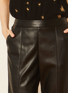 Danica vegan leather pant - black