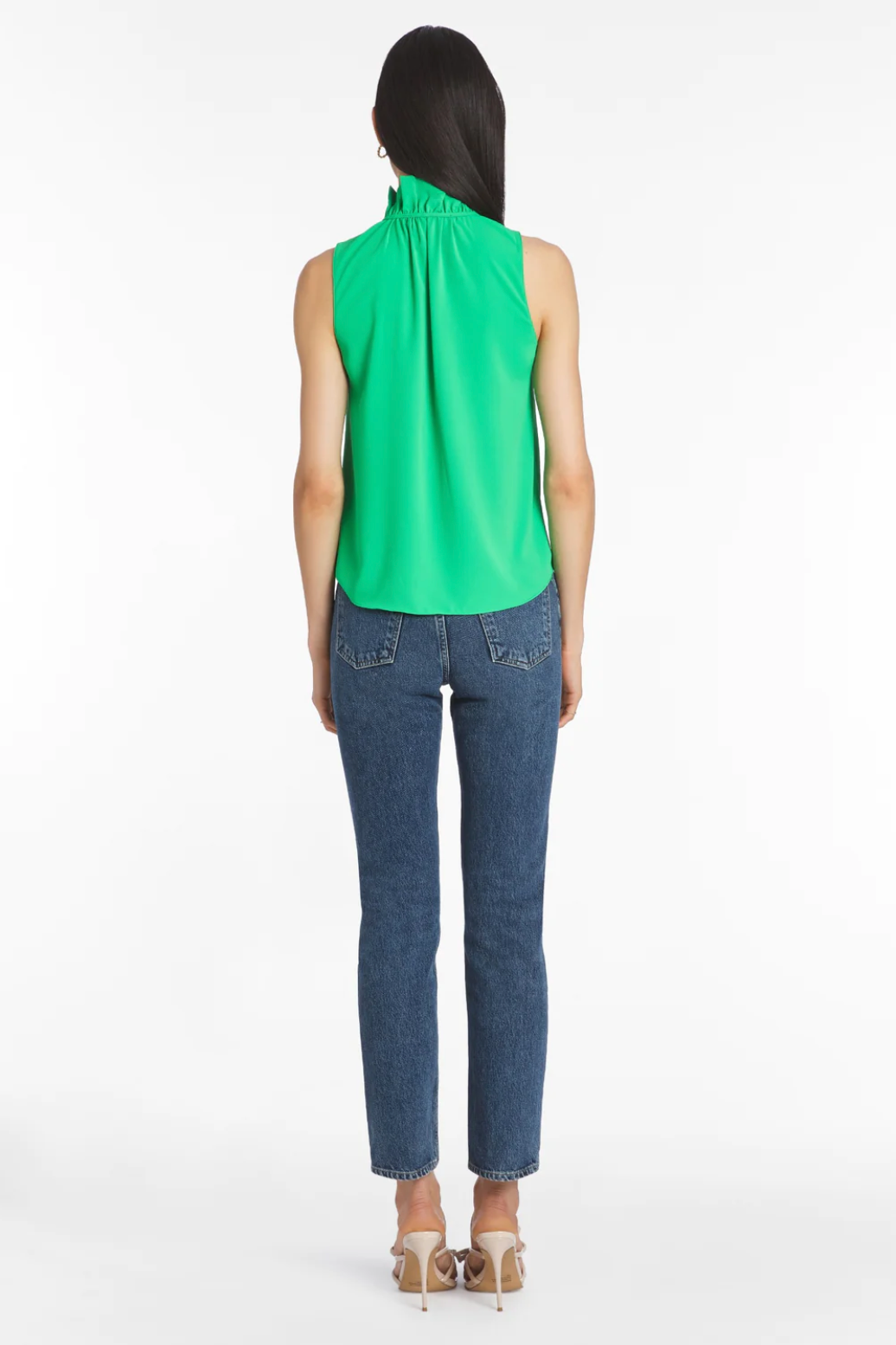Sleeveless vittoria top - grass