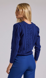 Brooks cable sweater - navy