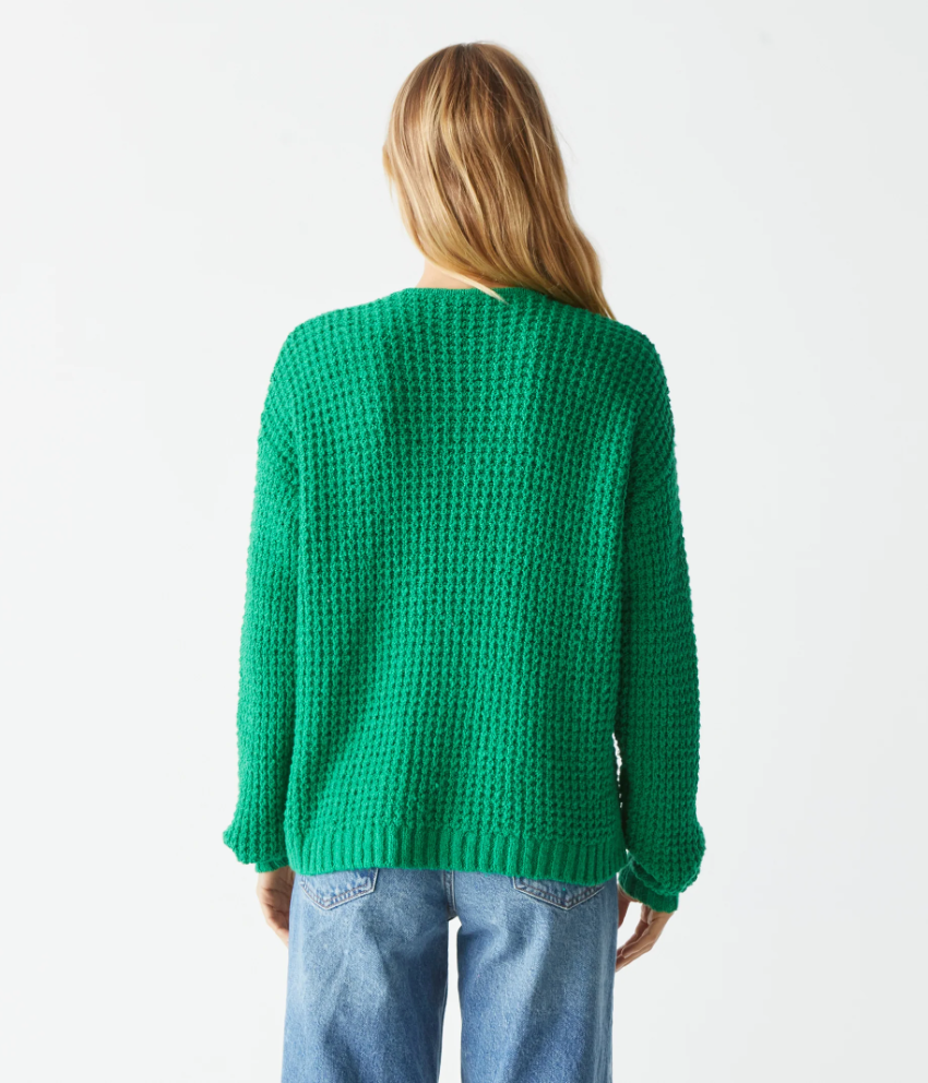 Kelsie v-neck sweater - kelly